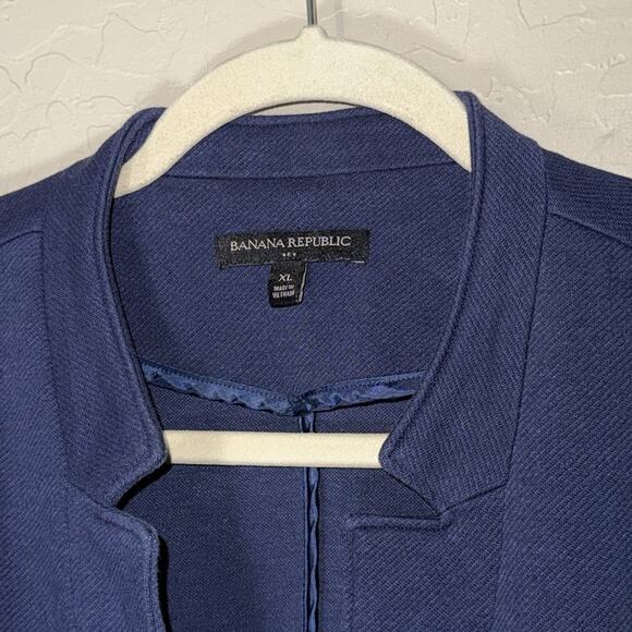 Banana republic women’s navy cotton blend one button blazer size XL. - Picture 3 of 6